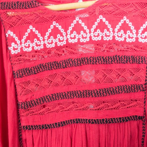 Free People Cyprus Avenue Embroidered Boho Blouse - Picture 9 of 12